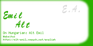 emil alt business card